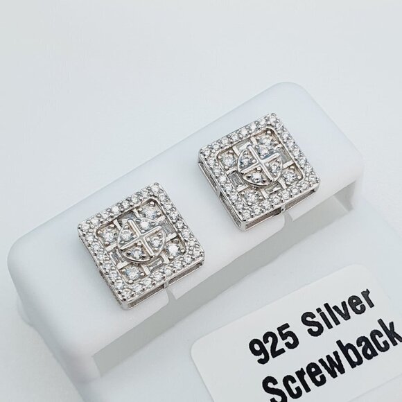 - "925 Sterling Silver Cubic Zirconia Earrings, U19254825 - Picture 2 of 11